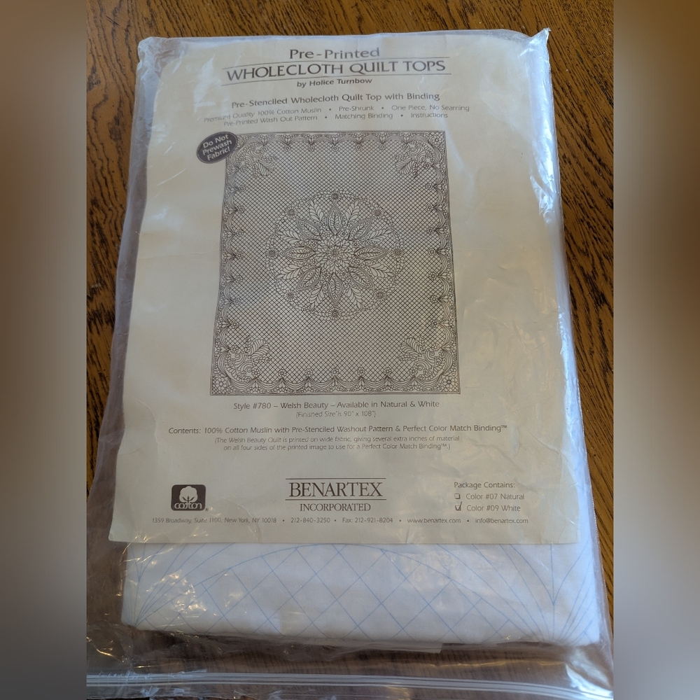 Benartex Vintage Cotton Wholecloth Quilt Top Sewing Kit By Holice Turnbow